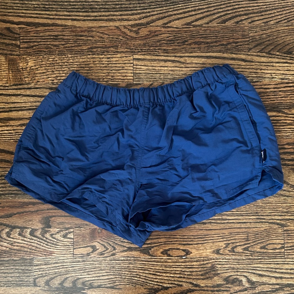 Patagonia navy blue barely baggies size women’s M